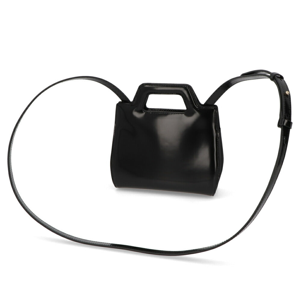 FERRAGAMO ショルダーWANDA ブラック レザー ワンダ ゴールド金具