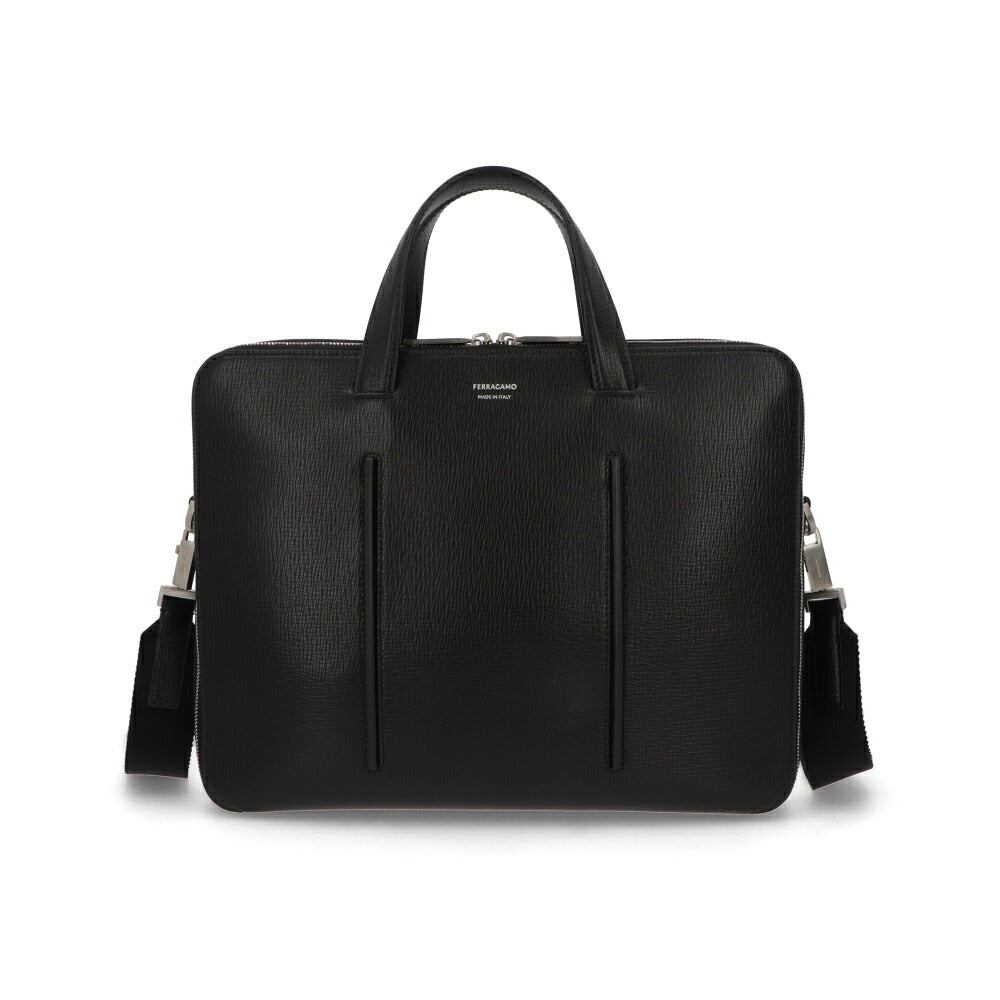 FERRAGAMO フェラガモ メンズ バッグ ビジネスバッグ ブラック カーフ
