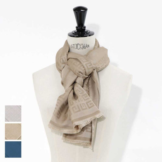 GIVENCHY ストール シルク ウール GGパターン 大判スカーフ