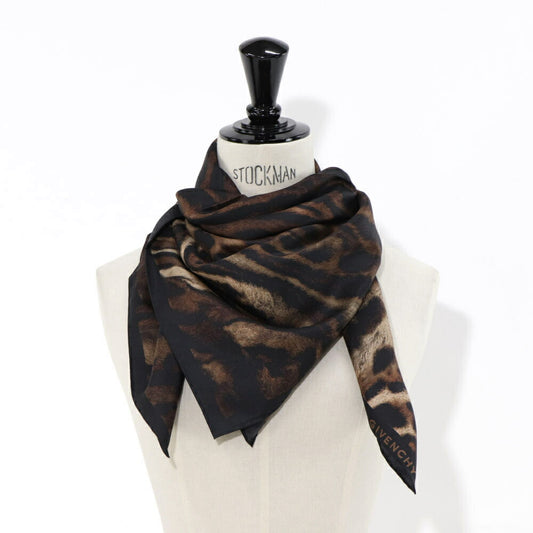 GIVENCHY スカーフ シルク 豹柄 レオパード柄 大判スカーフ