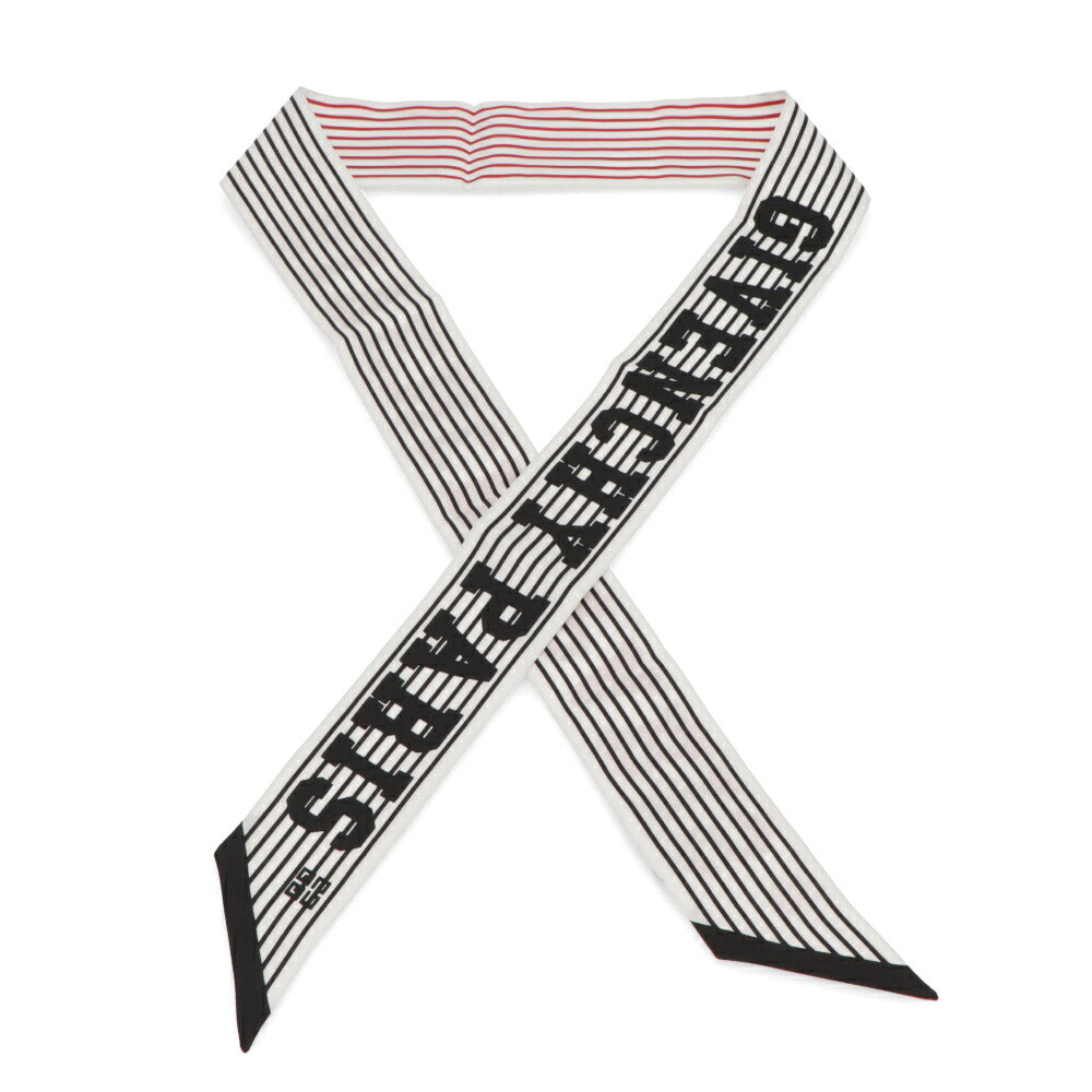 GIVENCHY スカーフ シルク ロゴ ツイリー リボンスカーフ