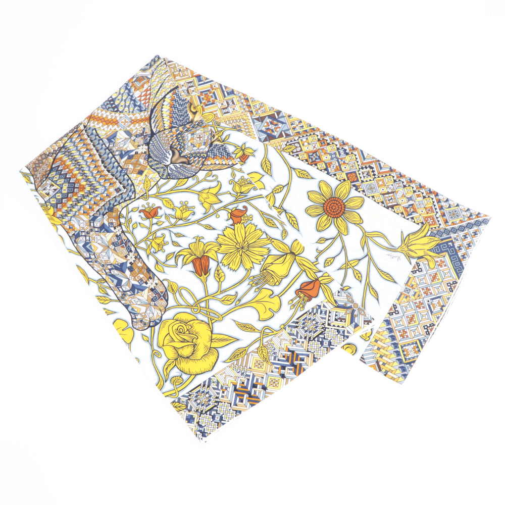 エルメス HERMES スカーフ カシシル140 ホワイト