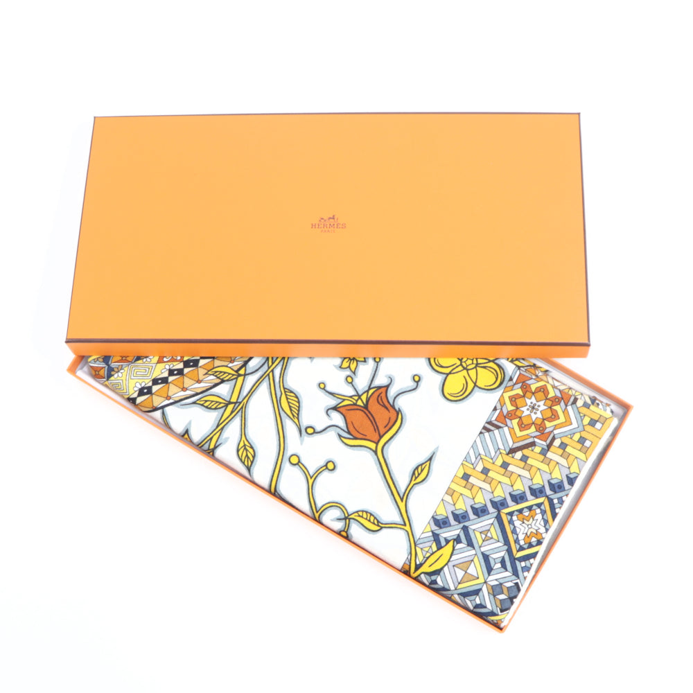 エルメス HERMES スカーフ カシシル140 ホワイト