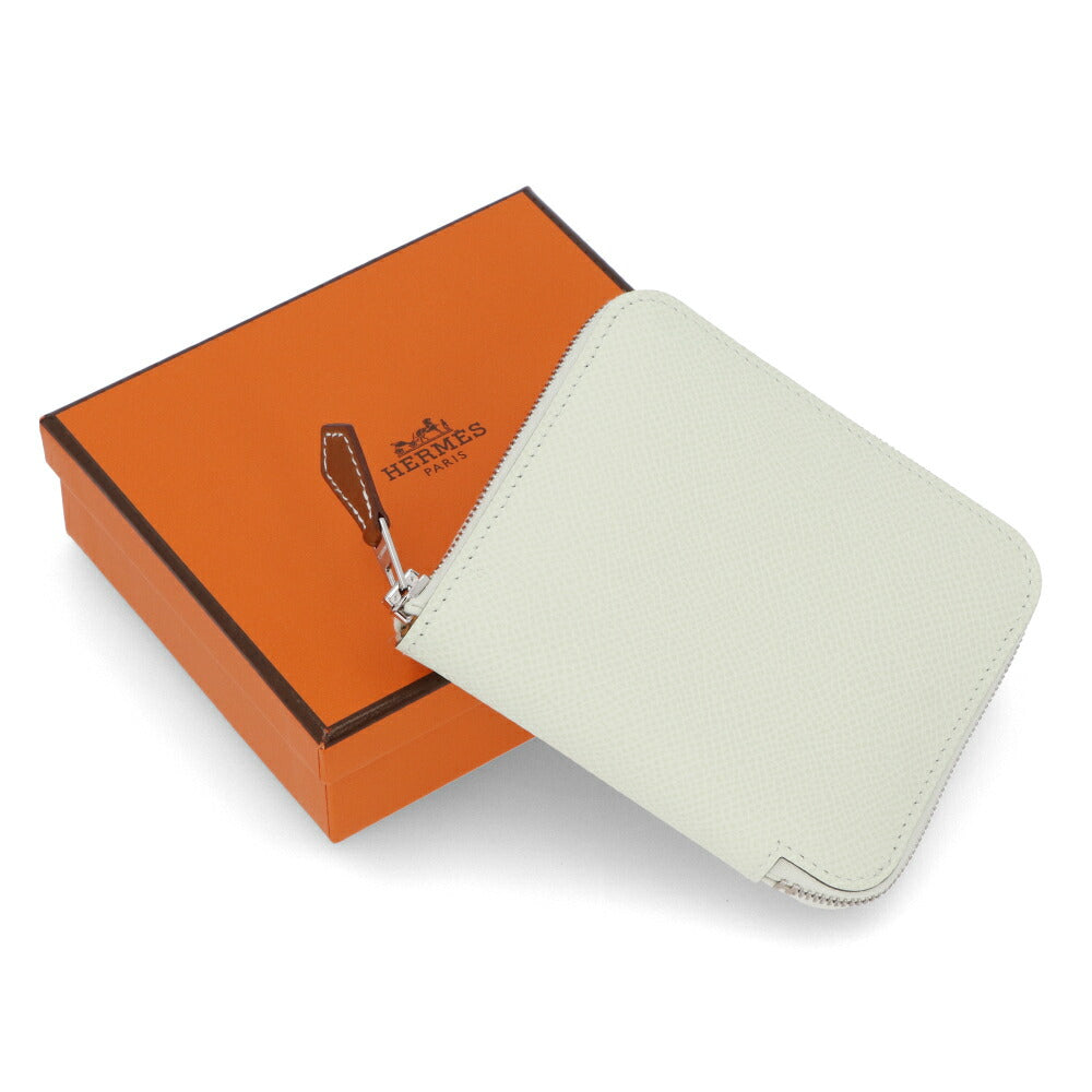 エルメス HERMES 財布 二つ折り財布 小銭入れ付き シルクインコンパクト レディース ヴェールフィズ ヴェールユッカ カードケース エプソン W刻印