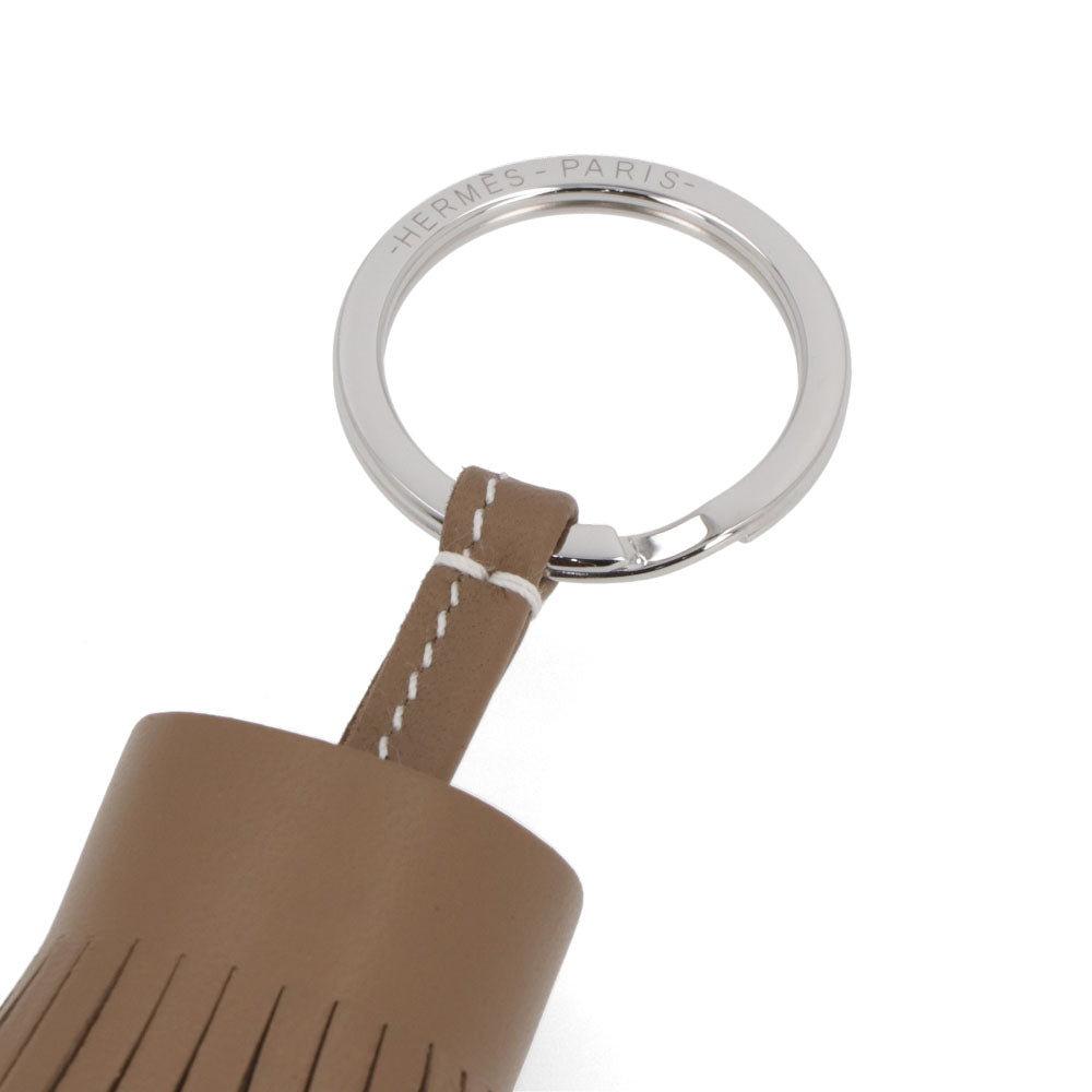 HERMES カルメン エトゥープ キーリング ラムスキン