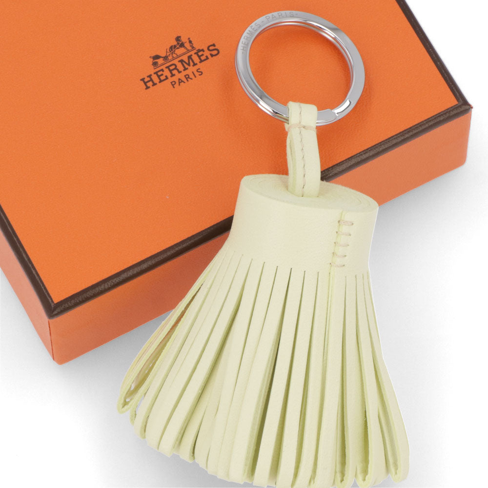エルメス HERMES 雑貨 カルメン レディース イエロー系 ジョーヌミルトン キーリング ラムスキン W刻印