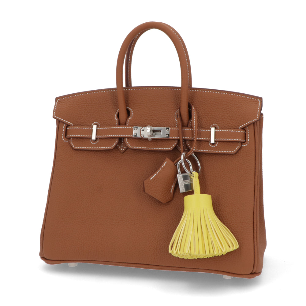エルメス HERMES 雑貨 カルメン レディース イエロー系 ライム キーリング ラムスキン W刻印