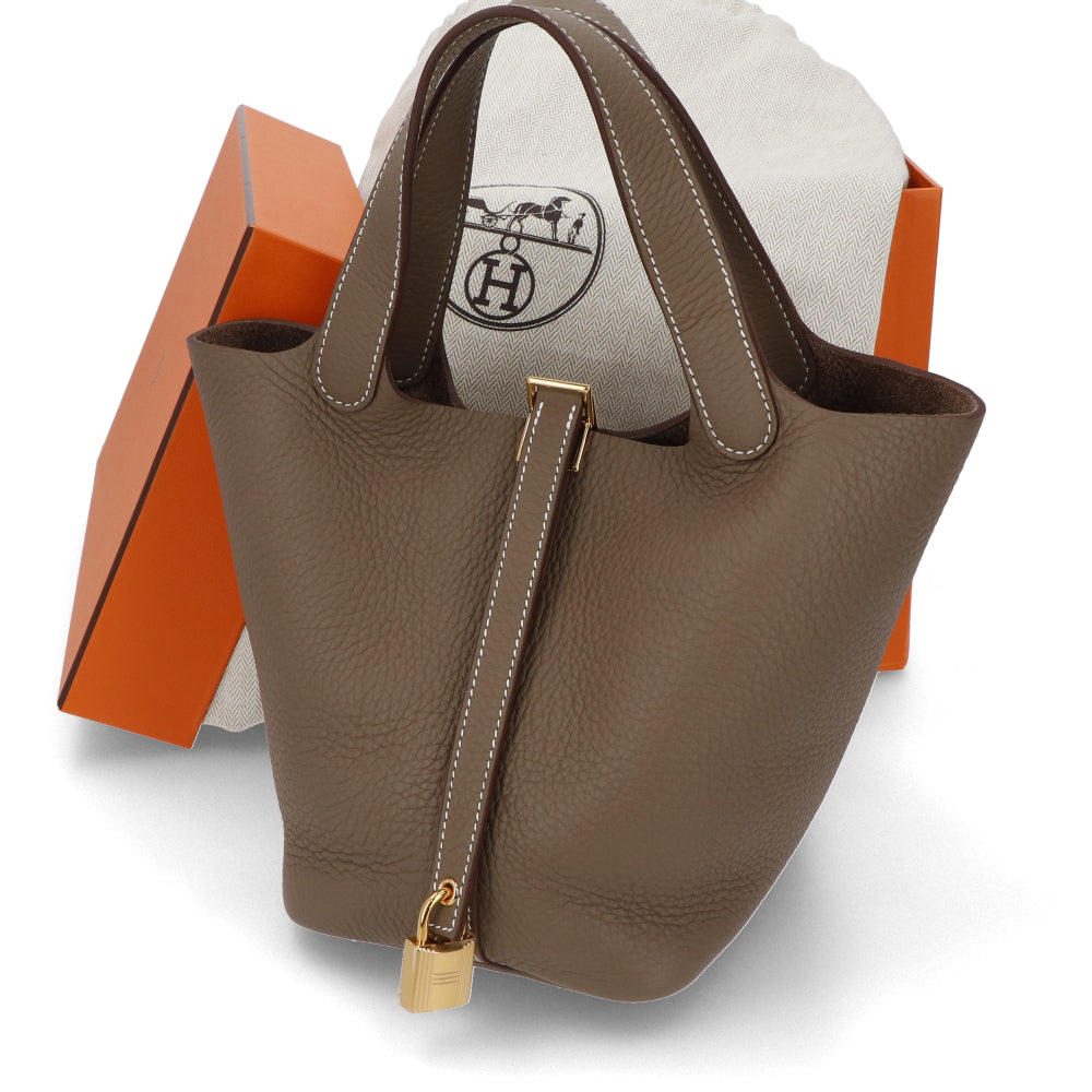 エルメス ピコタンロックPM エトゥープ ゴールド金具