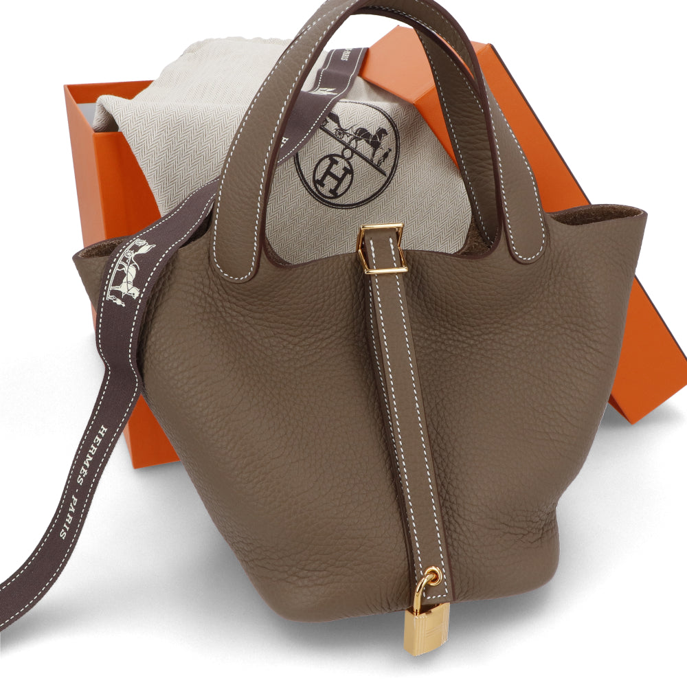 エルメス ピコタンロックPM エトゥープ ゴールド金具