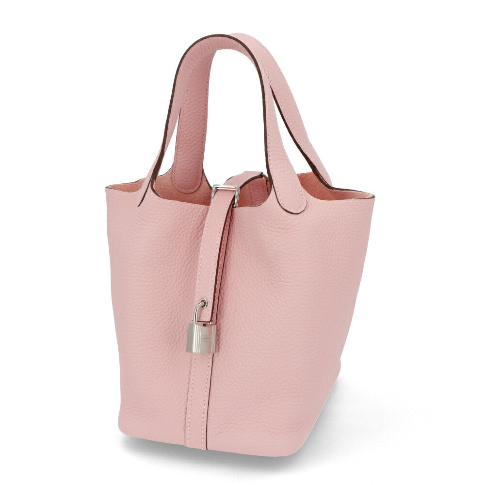 HERMES ピコタンロックPM ローズサクラ シルバー金具