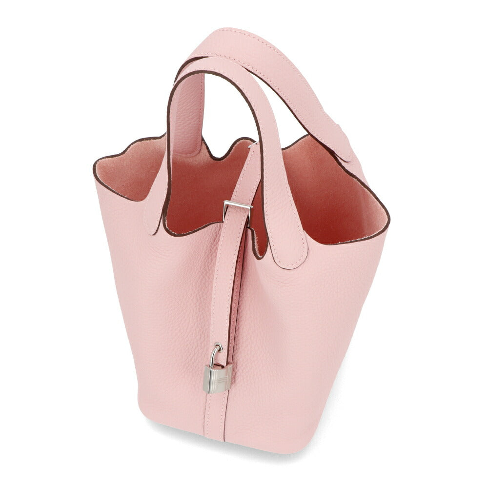 HERMES ピコタンロックPM ローズサクラ シルバー金具