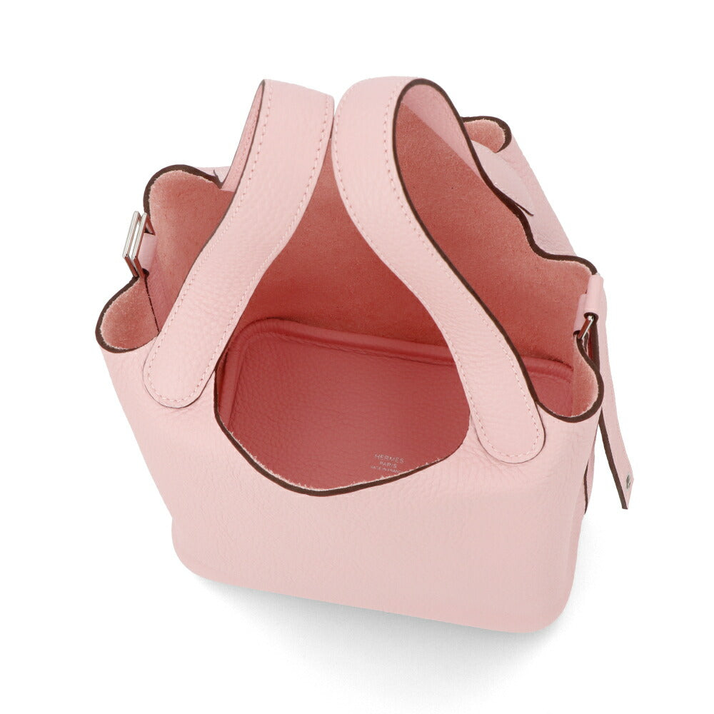 HERMES ピコタンロックPM ローズサクラ シルバー金具