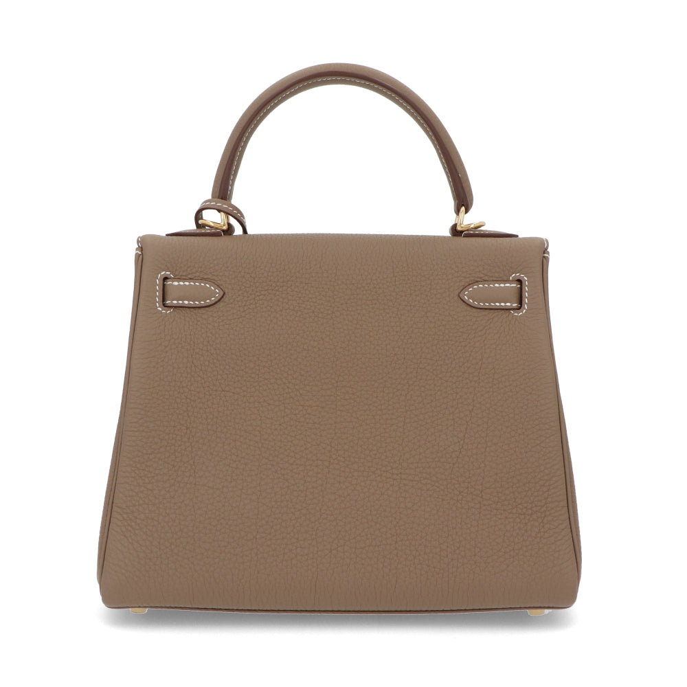 HERMES ケリー25 エトゥープ ゴールド金具 トゴ