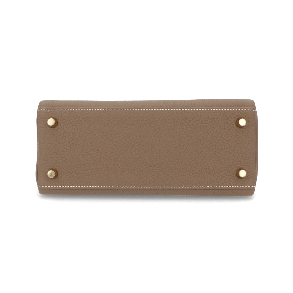 HERMES ケリー25 エトゥープ ゴールド金具 トゴ