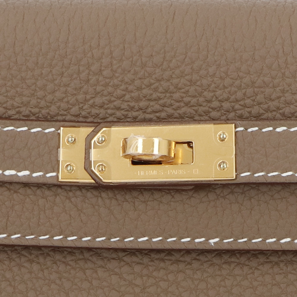 HERMES ケリー25 エトゥープ ゴールド金具 トゴ