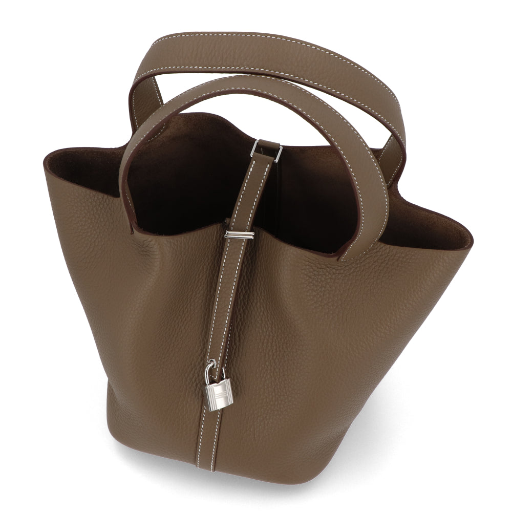 HERMES ピコタンロックMM エトゥープ シルバー金具