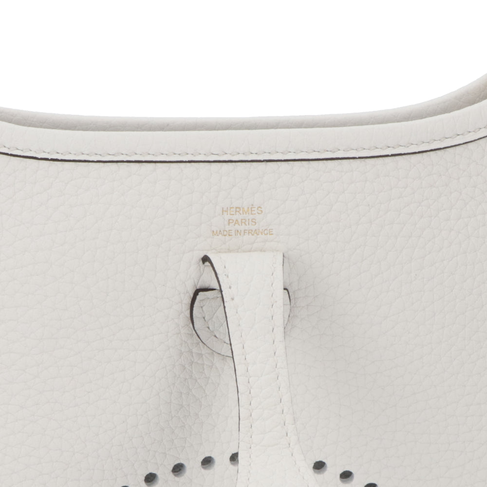 HERMES エヴリンTPM ニューホワイト ゴールド金具