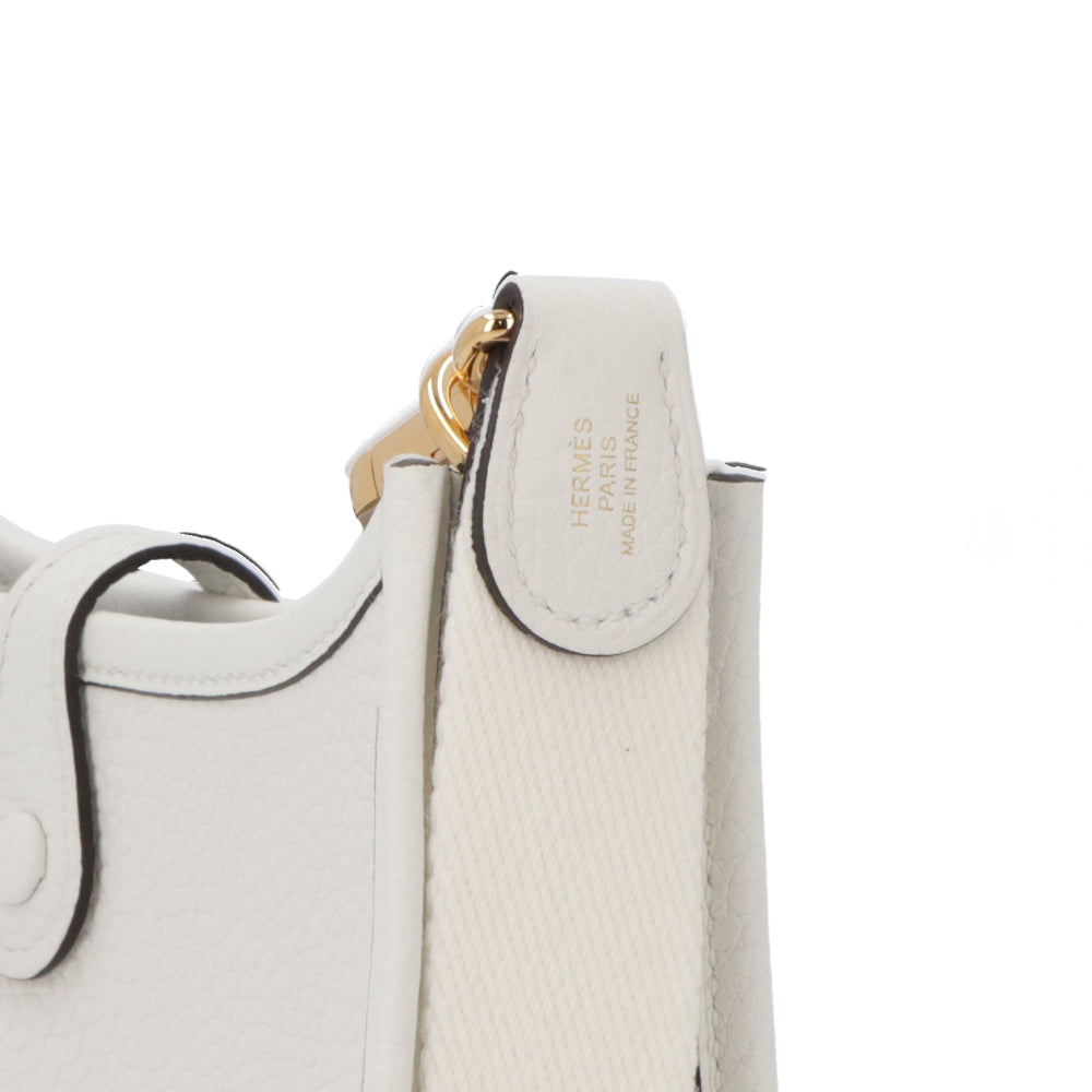 HERMES エヴリンTPM ニューホワイト ゴールド金具