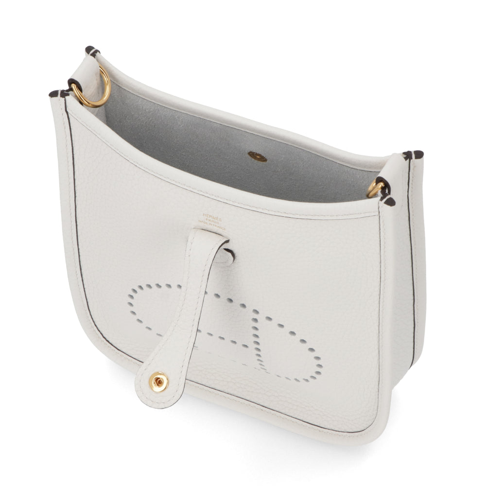 HERMES エヴリンTPM ニューホワイト ゴールド金具
