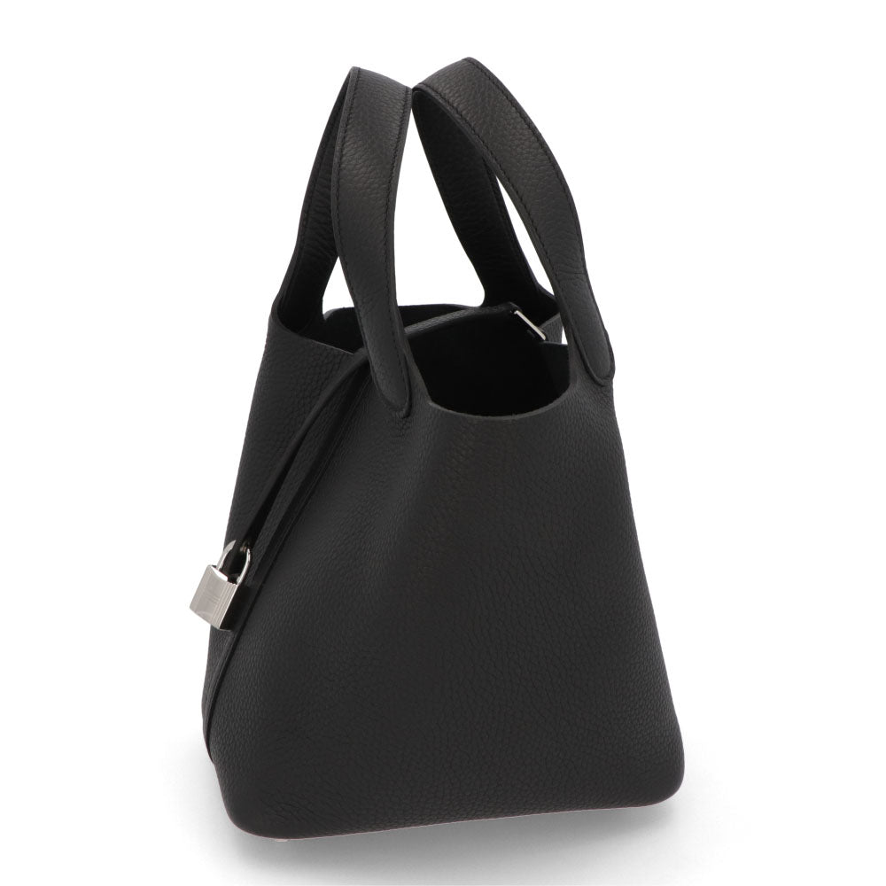 HERMES ピコタンロックPM ブラック シルバー金具