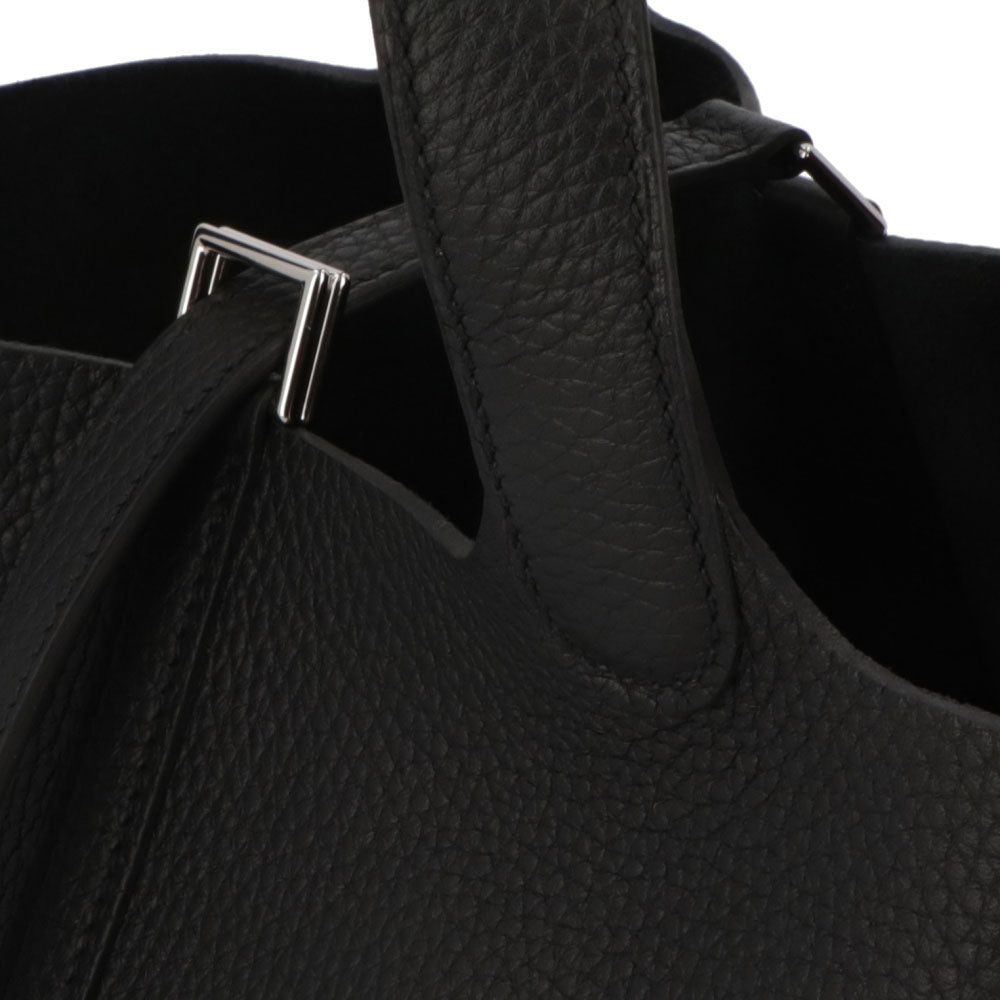 HERMES ピコタンロックPM ブラック シルバー金具
