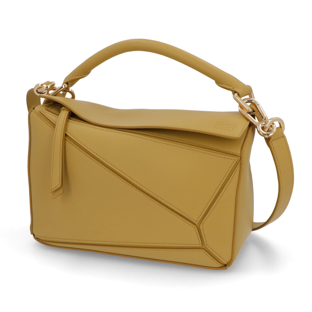 ロエベ LOEWE バッグ ショルダーバッグ レディース パズル スモール PUZZLE SMALL イエロー系 レザー ロゴ アナグラム ハンドバッグ 2Way 鞄 ゴールド金具 32230S21