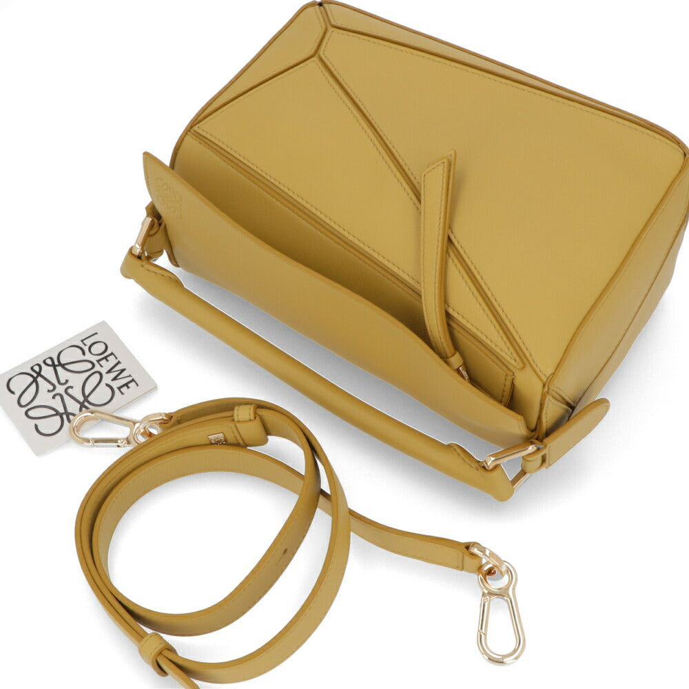 ロエベ LOEWE バッグ ショルダーバッグ レディース パズル スモール PUZZLE SMALL イエロー系 レザー ロゴ アナグラム ハンドバッグ 2Way 鞄 ゴールド金具 32230S21