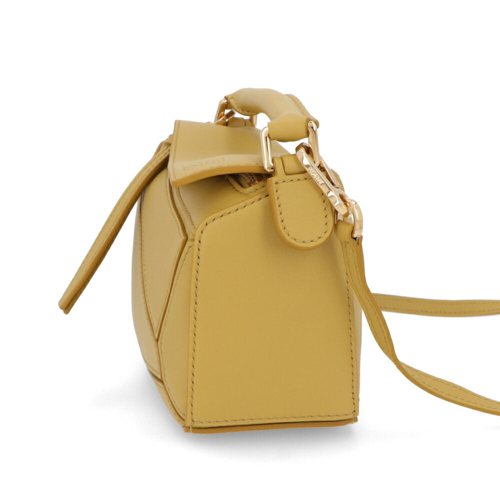 ロエベ LOEWE バッグ ショルダーバッグ レディース パズル ミニ PUZZLE MINI イエロー系 レザー アナグラム ハンドバッグ 2Way 鞄 ゴールド金具 32230U95