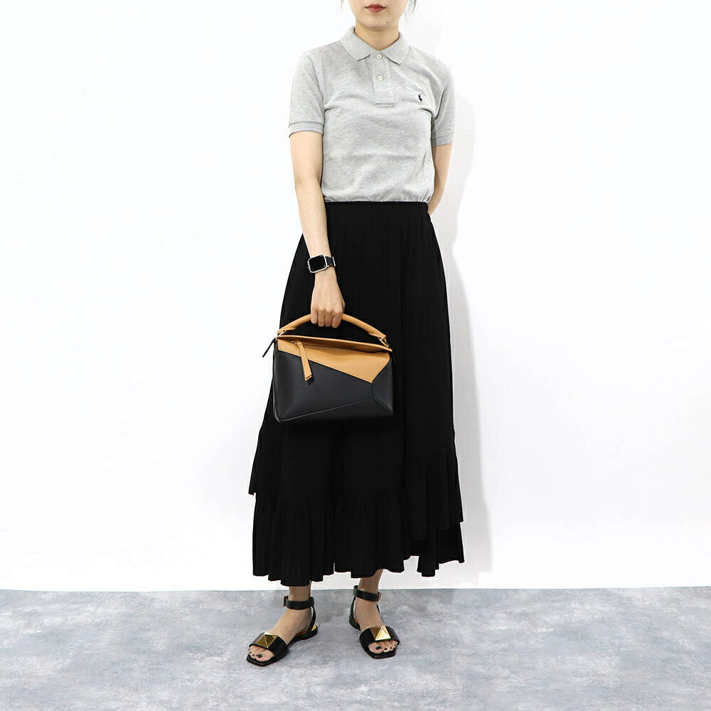 ロエベ LOEWE バッグ ショルダーバッグ レディース パズル スモール PUZZLE SMALL ベージュ×ブラック グリーン レザー アナグラム ハンドバッグ 2Way 鞄 ゴールド金具 A510P60X44