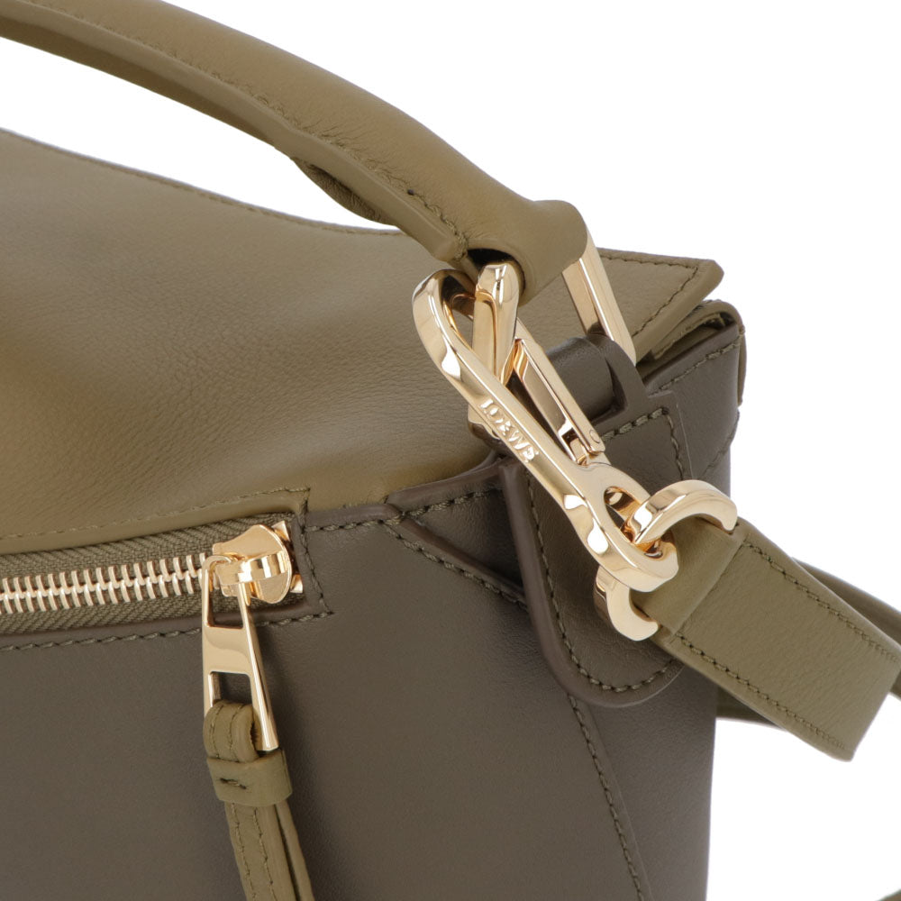 ロエベ LOEWE バッグ ショルダーバッグ レディース パズル スモール PUZZLE SMALL ベージュ×ブラック グリーン レザー アナグラム ハンドバッグ 2Way 鞄 ゴールド金具 A510P60X44