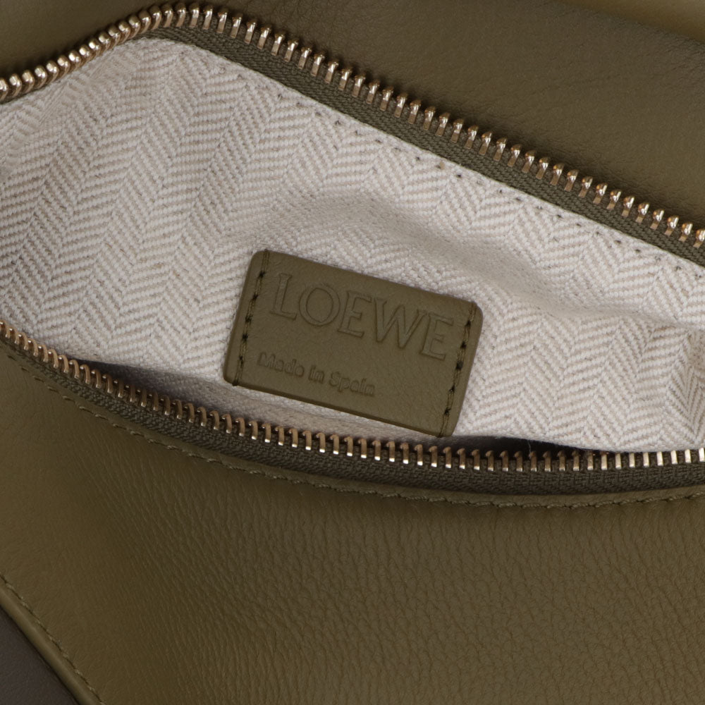 ロエベ LOEWE バッグ ショルダーバッグ レディース パズル スモール PUZZLE SMALL ベージュ×ブラック グリーン レザー アナグラム ハンドバッグ 2Way 鞄 ゴールド金具 A510P60X44