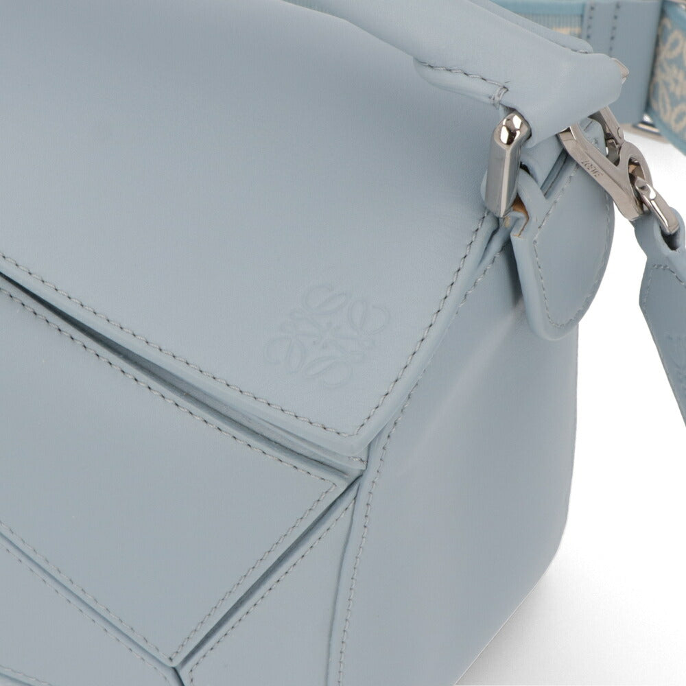 ロエベ LOEWE バッグ ショルダーバッグ レディース パズル スモール PUZZLE SMALL ライトブルー カーフスキン アナグラム ジャガードロゴ シルバー金具 ハンドバッグ 2Way 鞄 A510S21XA9