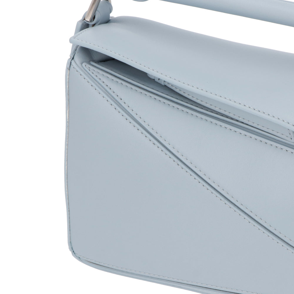 ロエベ LOEWE バッグ ショルダーバッグ レディース パズル スモール PUZZLE SMALL ライトブルー カーフスキン アナグラム ジャガードロゴ シルバー金具 ハンドバッグ 2Way 鞄 A510S21XA9