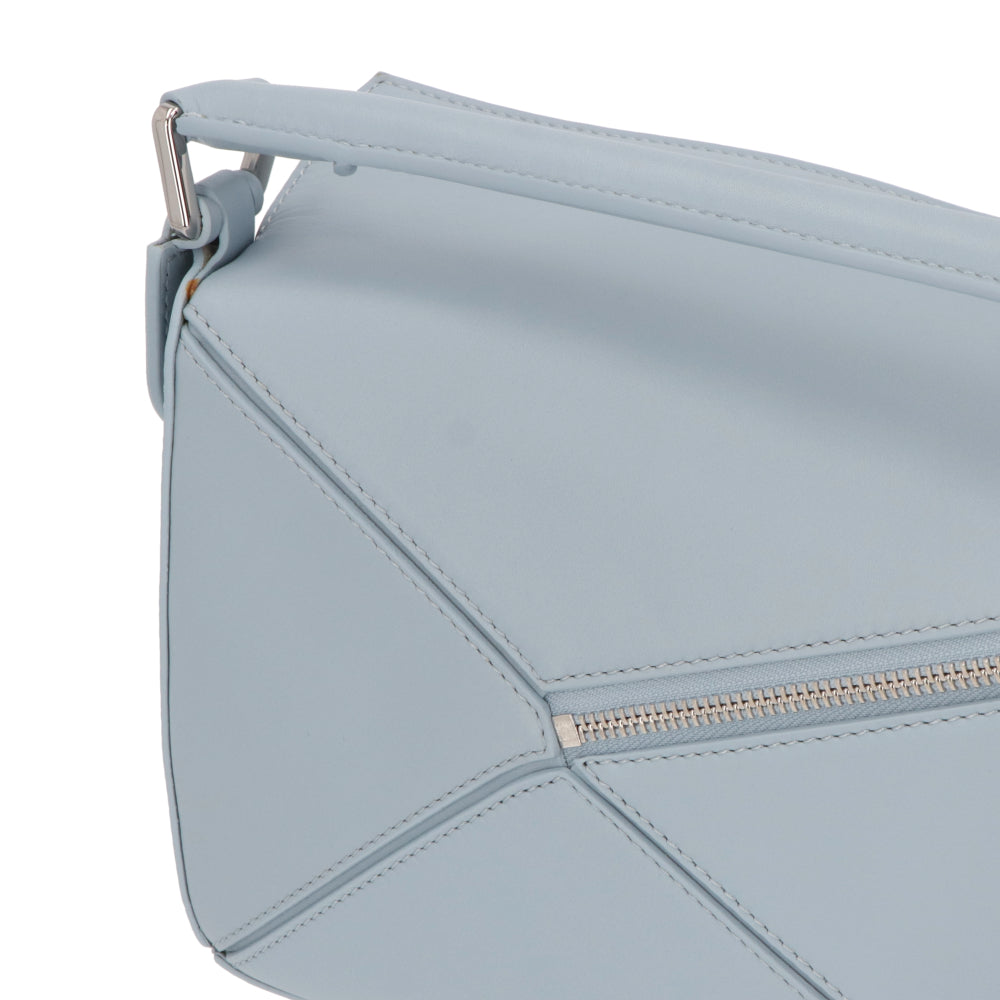 ロエベ LOEWE バッグ ショルダーバッグ レディース パズル スモール PUZZLE SMALL ライトブルー カーフスキン アナグラム ジャガードロゴ シルバー金具 ハンドバッグ 2Way 鞄 A510S21XA9