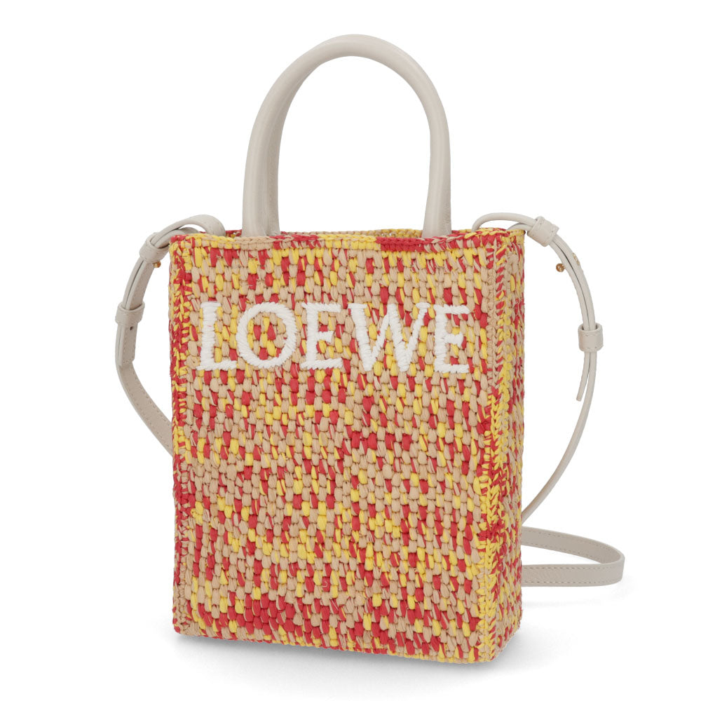 ロエベ LOEWE バッグ ショルダーバッグ レディース スタンダード A5 トート レッド×イエロー ビスコース ラフィア マルチカラー ハンドバッグ トートバッグ 2Way A563S30X10