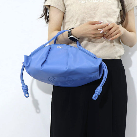 LOEWE パセオ スモール ライトブルー カーフスキン アナグラム