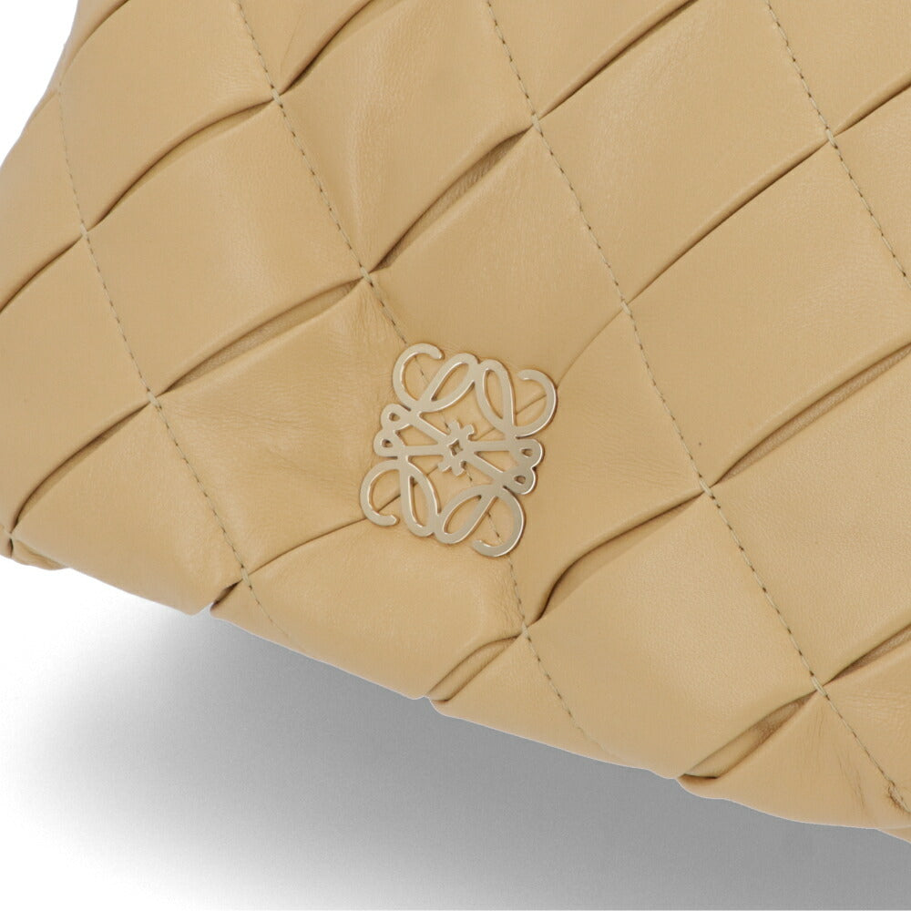 ロエベ LOEWE バッグ ショルダーバッグ レディース パファー ゴヤバッグ ベージュ系 パープル ラムスキン レザー 2way チェーンショルダー アナグラム ロゴ A896P41X14