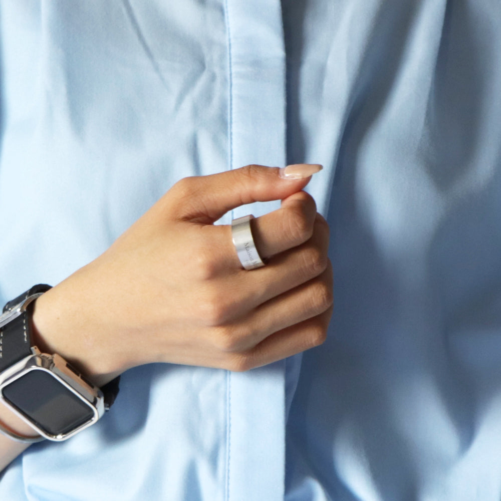 Maison Margiela ロゴリング シルバー925 ミディアム幅