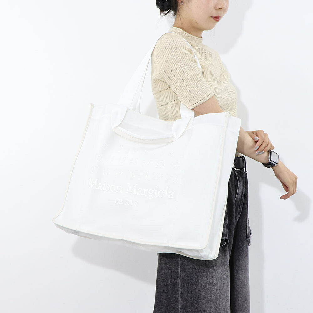 Maison Margiela トートバッグ ホワイト ナンバーロゴ