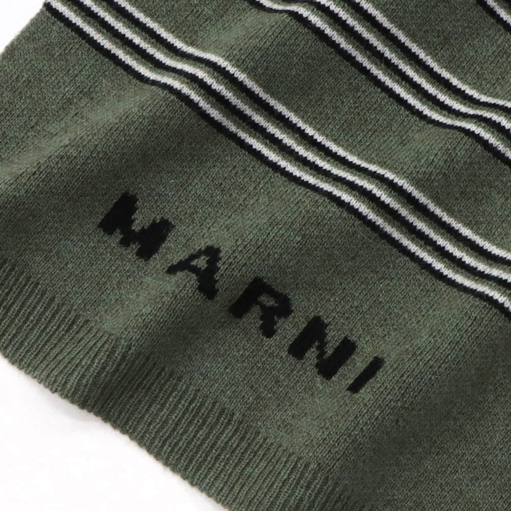 MARNI マフラー カシミヤ ウール ロゴ