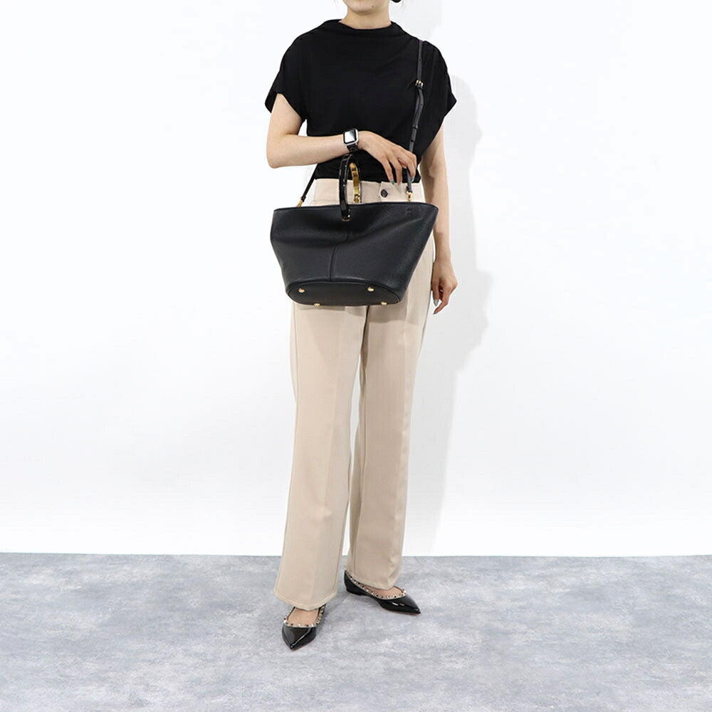マルニ MARNI バッグ ショルダーバッグ レディース PANNIER HAND BAG ブラック カーフスキン 2Way ハンドバッグ クロスボディバッグ ロゴ ゴールド金具 SCMP0067U0 LV688 Z2N99