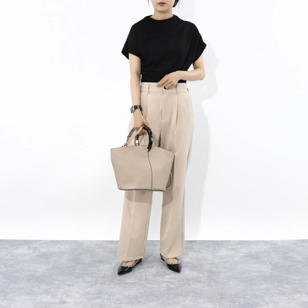 マルニ MARNI バッグ ショルダーバッグ レディース PANNIER HAND BAG ベージュ カーフスキン 2Way ハンドバッグ クロスボディバッグ ロゴ ゴールド金具 SCMP0067U0 LV688 Z2O15