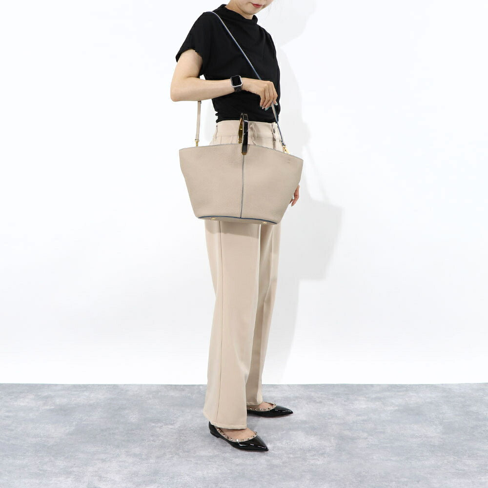 マルニ MARNI バッグ ショルダーバッグ レディース PANNIER HAND BAG ベージュ カーフスキン 2Way ハンドバッグ クロスボディバッグ ロゴ ゴールド金具 SCMP0067U0 LV688 Z2O15