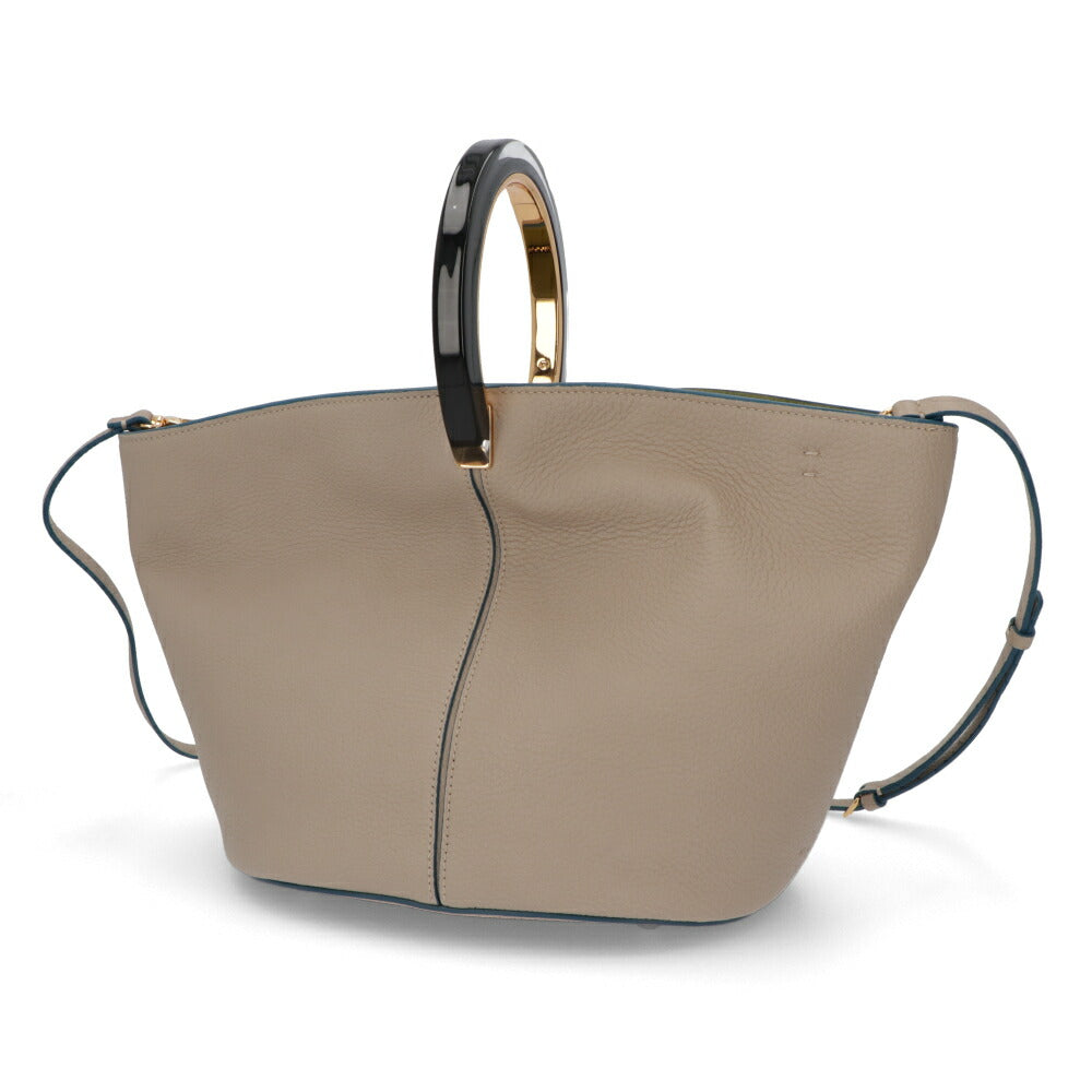 マルニ MARNI バッグ ショルダーバッグ レディース PANNIER HAND BAG ベージュ カーフスキン 2Way ハンドバッグ クロスボディバッグ ロゴ ゴールド金具 SCMP0067U0 LV688 Z2O15