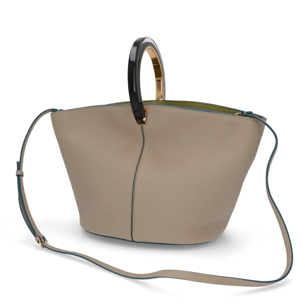 マルニ MARNI バッグ ショルダーバッグ レディース PANNIER HAND BAG ベージュ カーフスキン 2Way ハンドバッグ クロスボディバッグ ロゴ ゴールド金具 SCMP0067U0 LV688 Z2O15