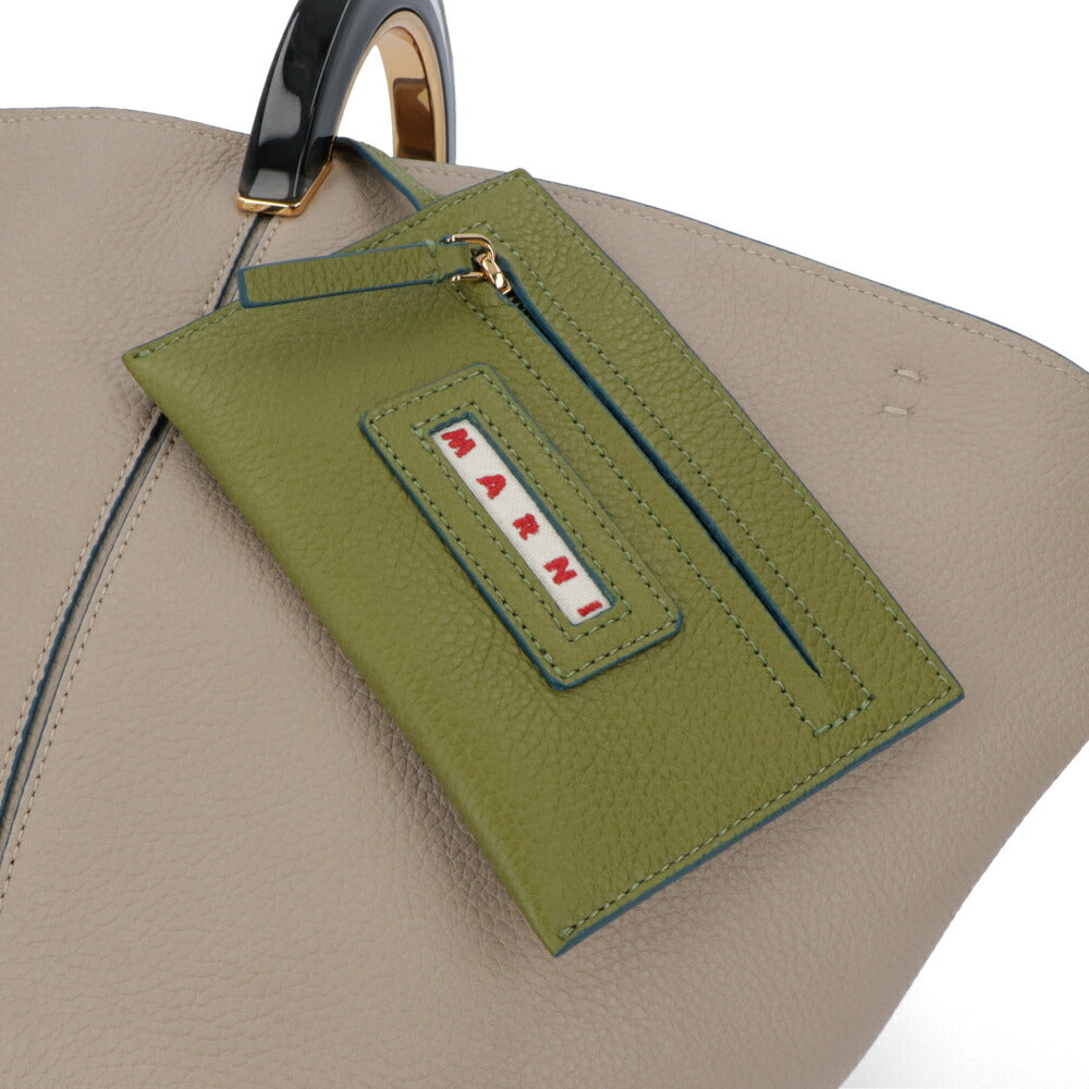マルニ MARNI バッグ ショルダーバッグ レディース PANNIER HAND BAG ベージュ カーフスキン 2Way ハンドバッグ クロスボディバッグ ロゴ ゴールド金具 SCMP0067U0 LV688 Z2O15