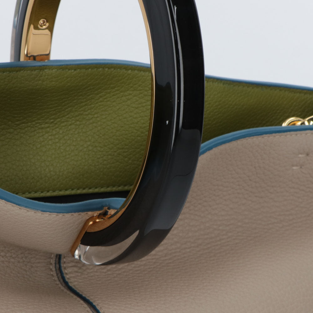 マルニ MARNI バッグ ショルダーバッグ レディース PANNIER HAND BAG ベージュ カーフスキン 2Way ハンドバッグ クロスボディバッグ ロゴ ゴールド金具 SCMP0067U0 LV688 Z2O15