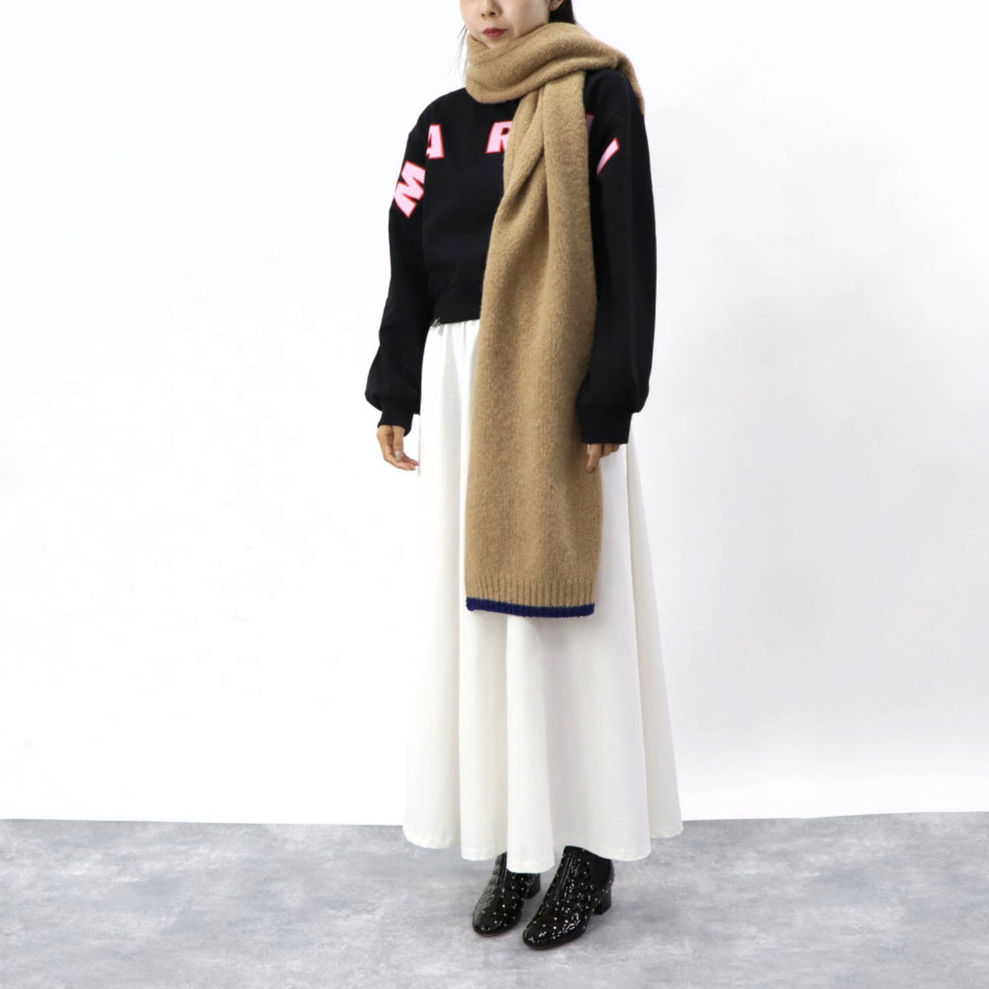 メゾン キツネ MAISON KITSUNE ストール ベージュ