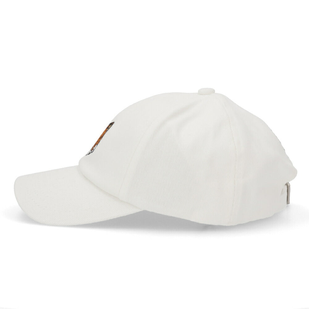 MAISON KITSUNE 帽子 キャップ ユニセックス  ホワイト フォックスパッチ