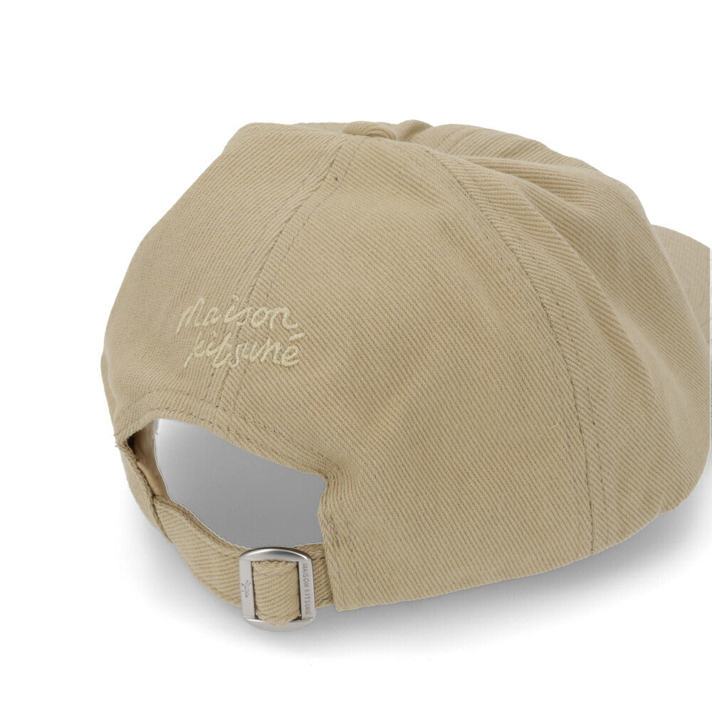 MAISON KITSUNE 帽子 キャップ ユニセックス  ベージュ フォックスパッチ